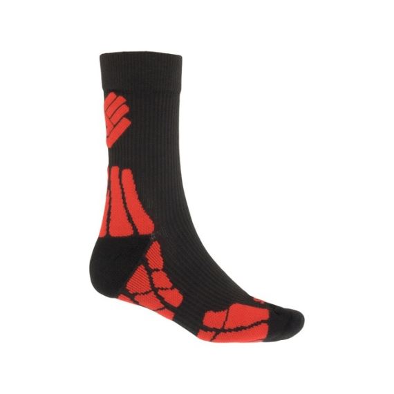 Ponožky SENSOR Hiking Merino Wool černá/červená