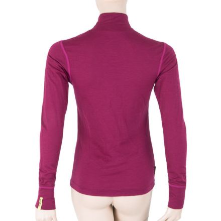 Dámské funkční tričko s dlouhým rukávem, stojáčkem a zipem SENSOR Merino Active lilla (5)