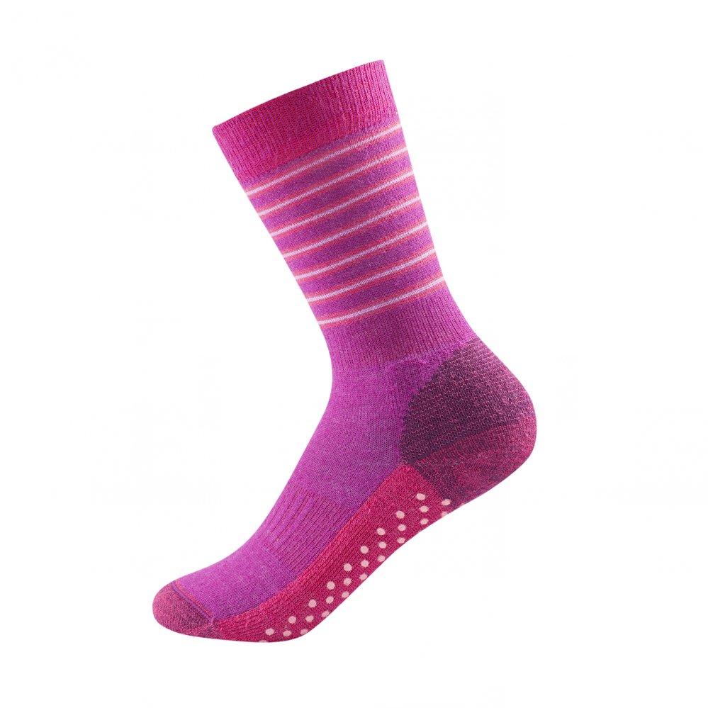 Dětské středně teplé Merino ponožky Devold Multi Medium růžová 19-21