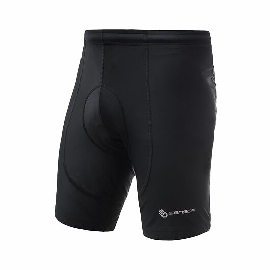 Pánské cyklistické kalhoty krátké s vložkou Sensor Cyklo Entry true black XXL