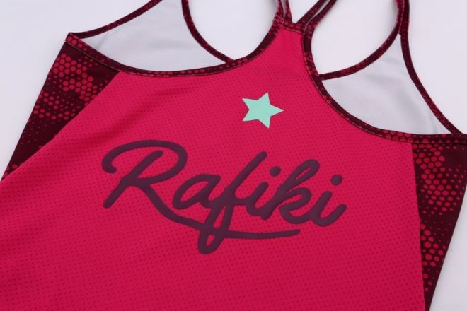 Dámské rychleschnoucí tílko s potiskem Rafiki Sheen II hexa wine (3)