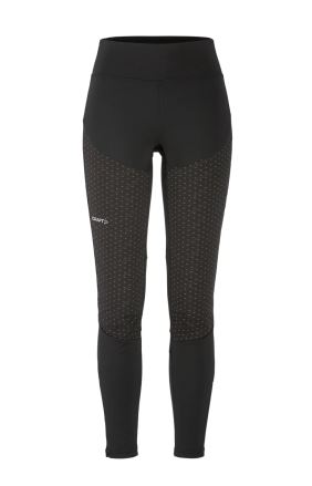 Přední pohled na dámské zateplené běžecké kalhoty Craft ADV SubZ Lumen Padded 4 černá.