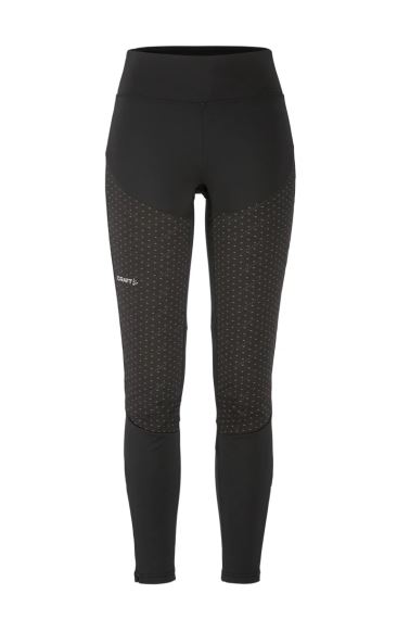 Přední pohled na dámské zateplené běžecké kalhoty Craft ADV SubZ Lumen Padded 4 černá.