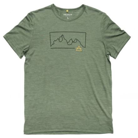 Pánské merino triko Devold Active "Outline" Tee Man forest