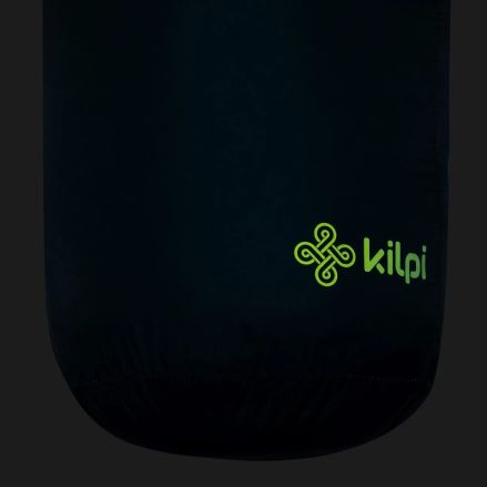 Detail spodního lemu Pánské zateplené vesty Kilpi NAI-M tyrkysová 3XL tyrkysová 3XL s výrazným zeleným logem. (7)