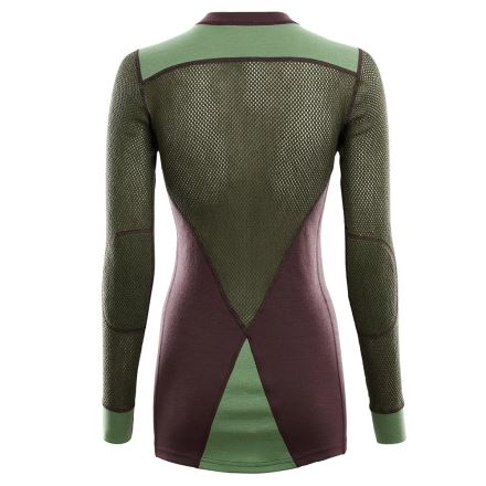 Dámské termotriko Aclima WoolNet Hiking Crew Neck fudge / dill / olive night (1)
