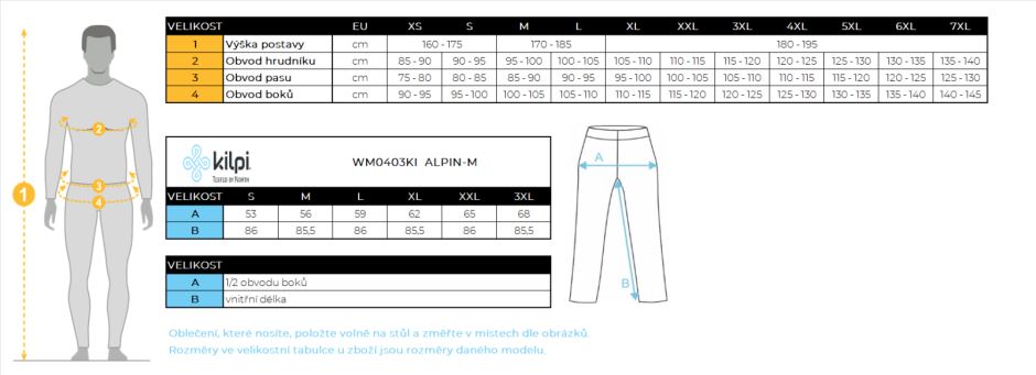 Pánské nepromokavé kalhoty Kilpi Alpin-M BLK (7)