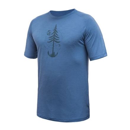 Pánské triko s krátkým rukávem Sensor Merino Air Earth riviera blue