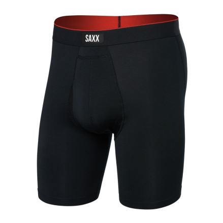 Pánské boxerky Saxx Multi-Sport Mesh Long Boxer Brief Fly Black