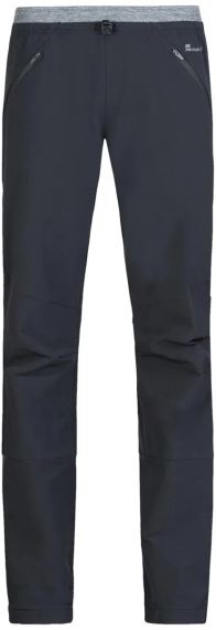 Přední pohled na tmavě šedé dámské Kalhoty Hannah Kash W anthracite (gray) 36 s kapsami na zip.