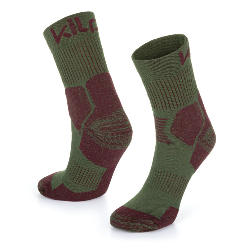 Unisex běžecké ponožky Kilpi Ultra-U Khaki L