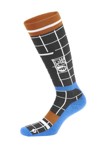Ponožky PICTURE Wooling BLACK Ski socks Electric blue
