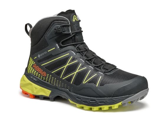 Dětská kotníková bota Asolo Tahoe Mid JR GTX black/safety yellow/b056
