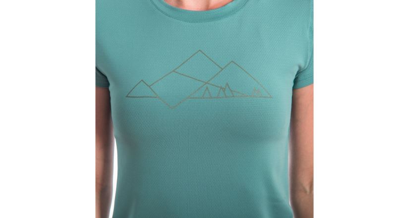 Dámské funkční triko Sensor Coolmax Tech Mountains Mint (4)