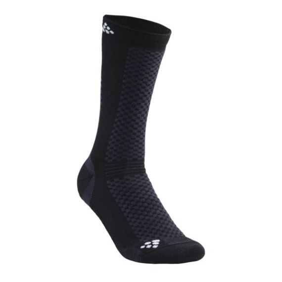 Teplé vyšší ponožky CRAFT Warm 2-pack černá