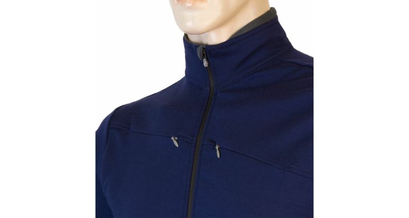 Pánská funkční mikina SENSOR Merino Upper celozip deep blue (1)