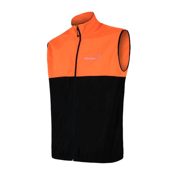 Pánská sportovní vesta SENSOR Neon černá/reflex oranžová