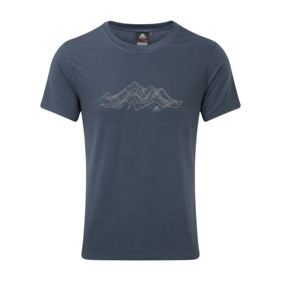 Pánské funkční tričko Mountain Equipment Groundup Mountain Tee Denim blue