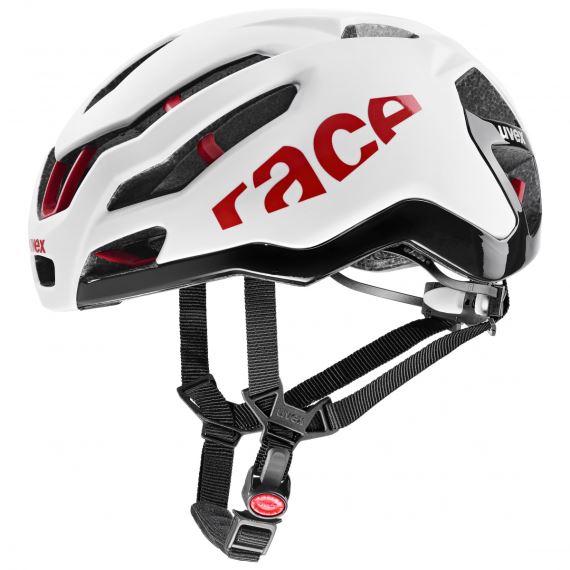 Cyklistická helma Uvex Race 9 white-red