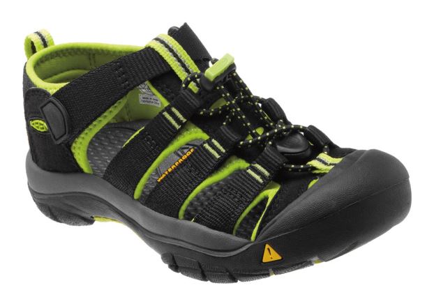 Sandály KEEN Newport H2 Children black/lime green