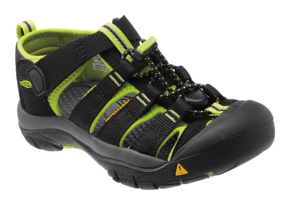 Sandály KEEN Newport H2 Children black/lime green