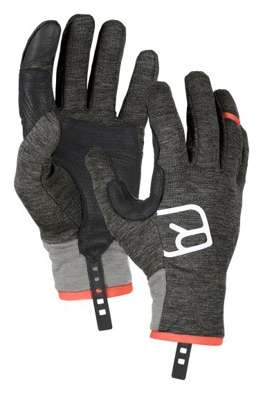 Pánské rukavice ORTOVOX Fleece Light Glove Dark grey blend