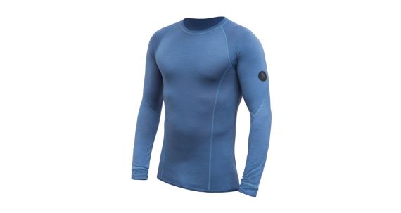 Pánské triko s dlouhým rukávem Sensor Merino Air riviera blue