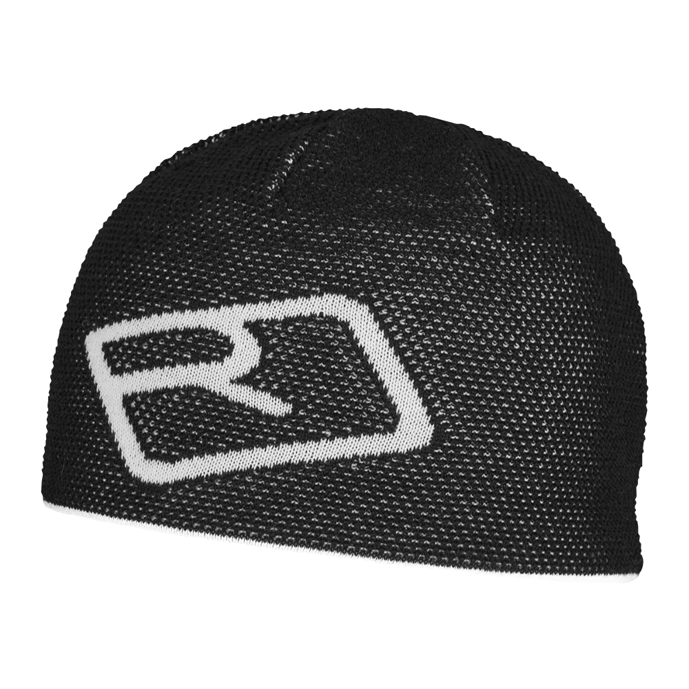 Vlněná čepice Ortovox Merino Logo Knit Beanie black rave