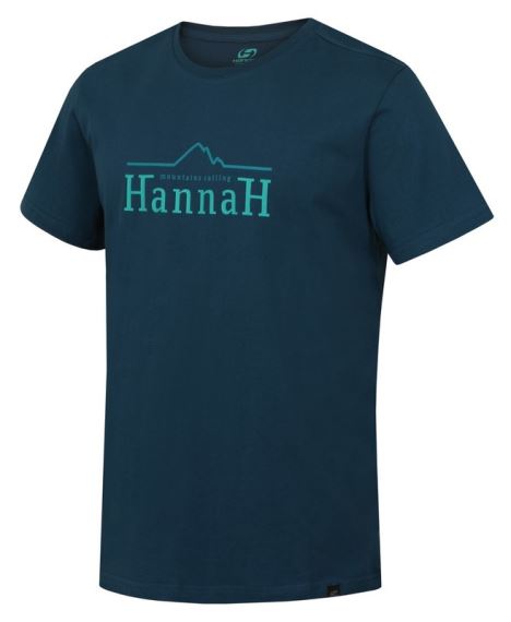 Pánské bavlněné tričko s logem a krátkým rukávem Hannah Rondon atlantic deep