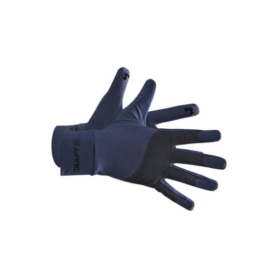 Pánské silně reflexní běžecké rukavice CRAFT ADV Lumen Fleece modrá