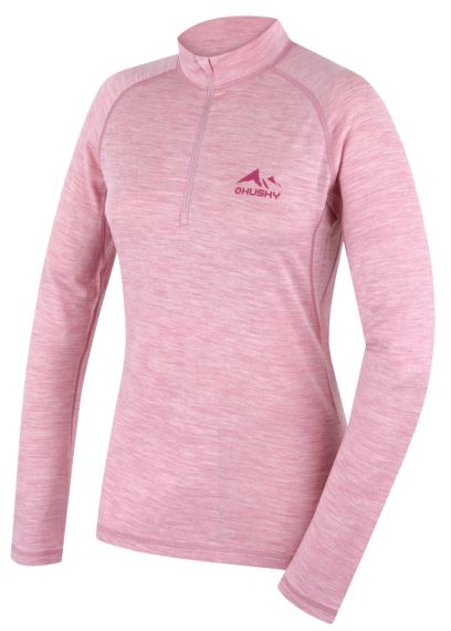 Dámské funkční merino triko Husky Merow Zip L faded pink
