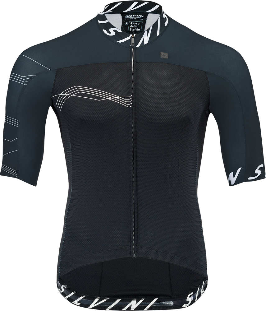 Pánský cyklistický dres Silvini Stelvio Black white 3XL