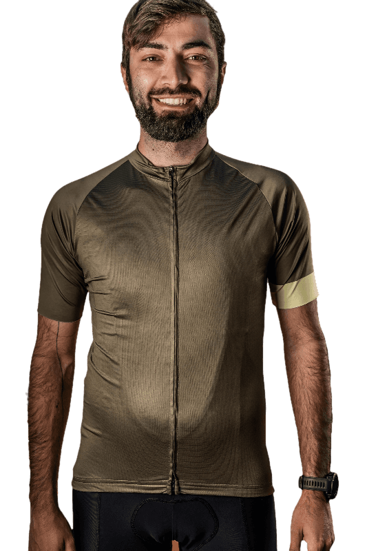 Pánský cyklistický dres Montagna Cliff s krátkým rukávem green/yellow L