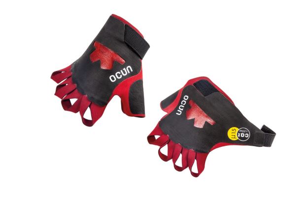Lezecké spárové rukavice Ocún Crack Gloves Pro red