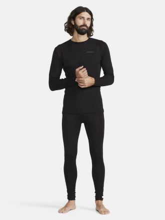 Model v černých Pánských funkčních spodních kalhotách Craft ADV Wool Merino. (4)