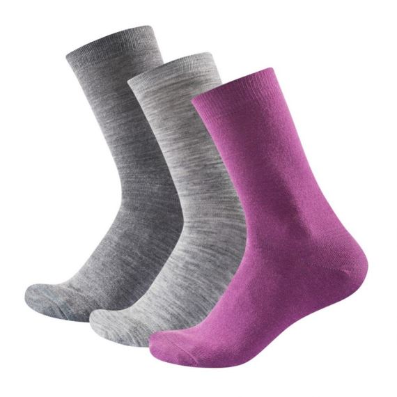 Dámské vlněné ponožky Devold Daily Merino Light Sock 3Pk Anemone Mix 36-40