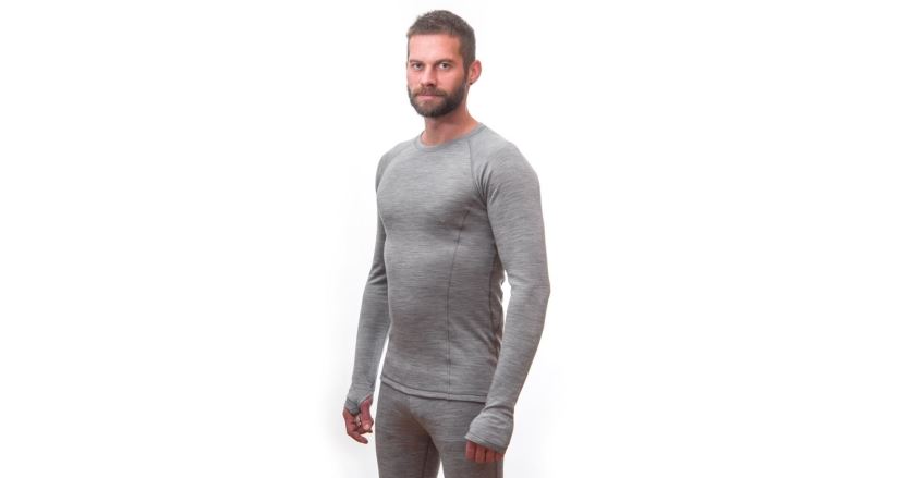 Pánské funkční triko s dlouhým rukávem Sensor Merino Bold Šedá (1)