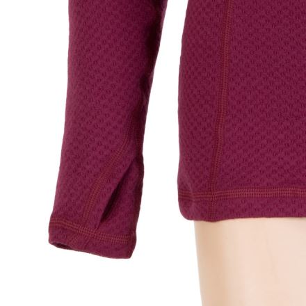 Dámské funkční tričko s dlouhým rukávem a kapucí SENSOR Merino DF lilla (3)