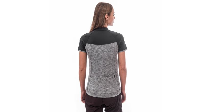Dámský dres Sensor Cyklo Motion celozip šedá/černá (3)