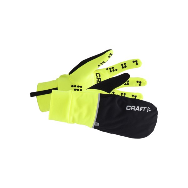 Cyklistické kombinované rukavice CRAFT Hybrid Weather žlutá L