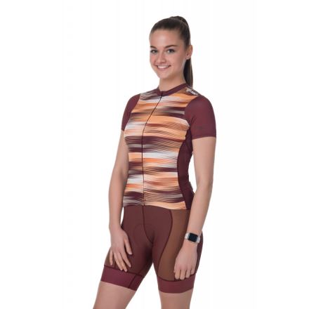 Dámský cyklistický dres Kilpi Moate-W tmavě červený (7)