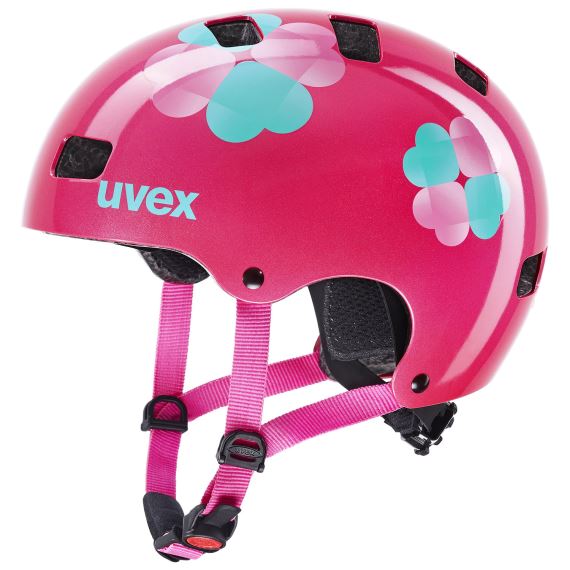 Dětská cyklistická helma Uvex KID 3, Pink Flower