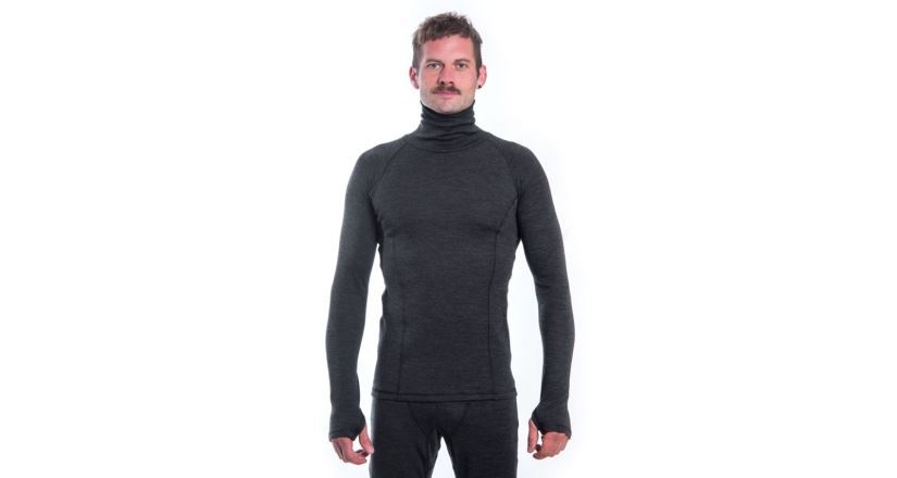 Pánské funkční triko Sensor Merino Bold Roll Neck anthracite gray (2)