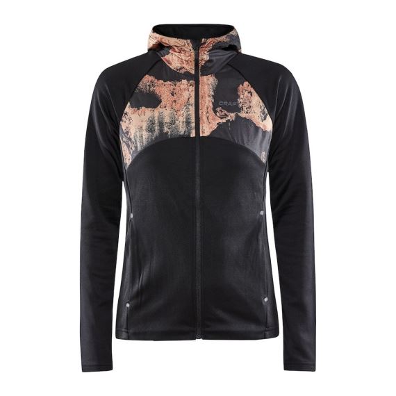 Dámská mikina Craft ADV Essence Jersey Hood Černá se vzorem L