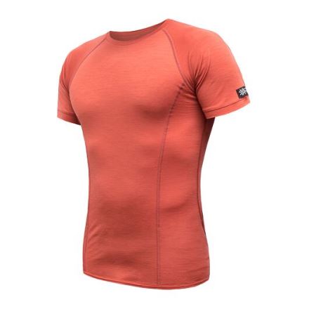 Pánské triko s krátkým rukávem Sensor Merino Active terracotta