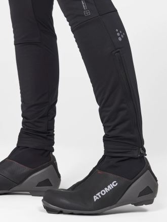 Dámské kalhoty CRAFT CORE Nordic Training Wind černá na modelu, detail spodní části nohavic. (3)