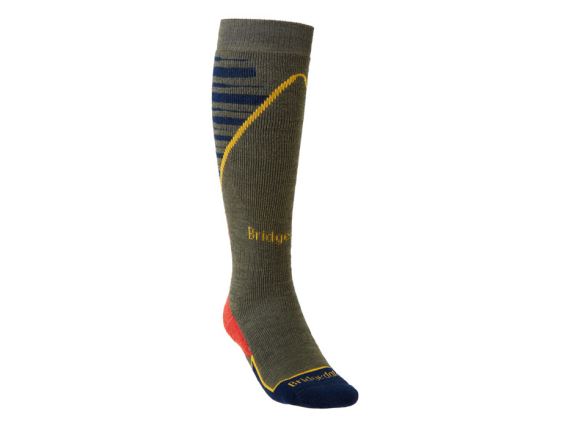 Pánské lyžařské ponožky Bridgedale Ski Midweight+ olive/navy/745