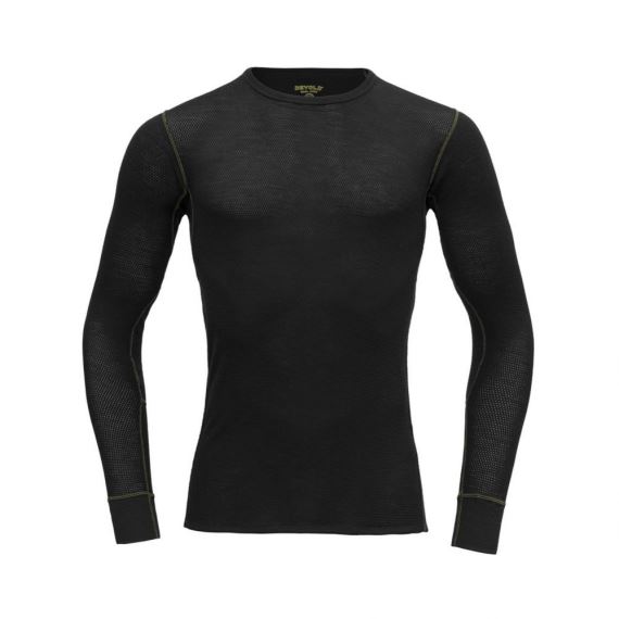 Pánské merino triko Devold Woll Mesh 190 Shirt Man caviar