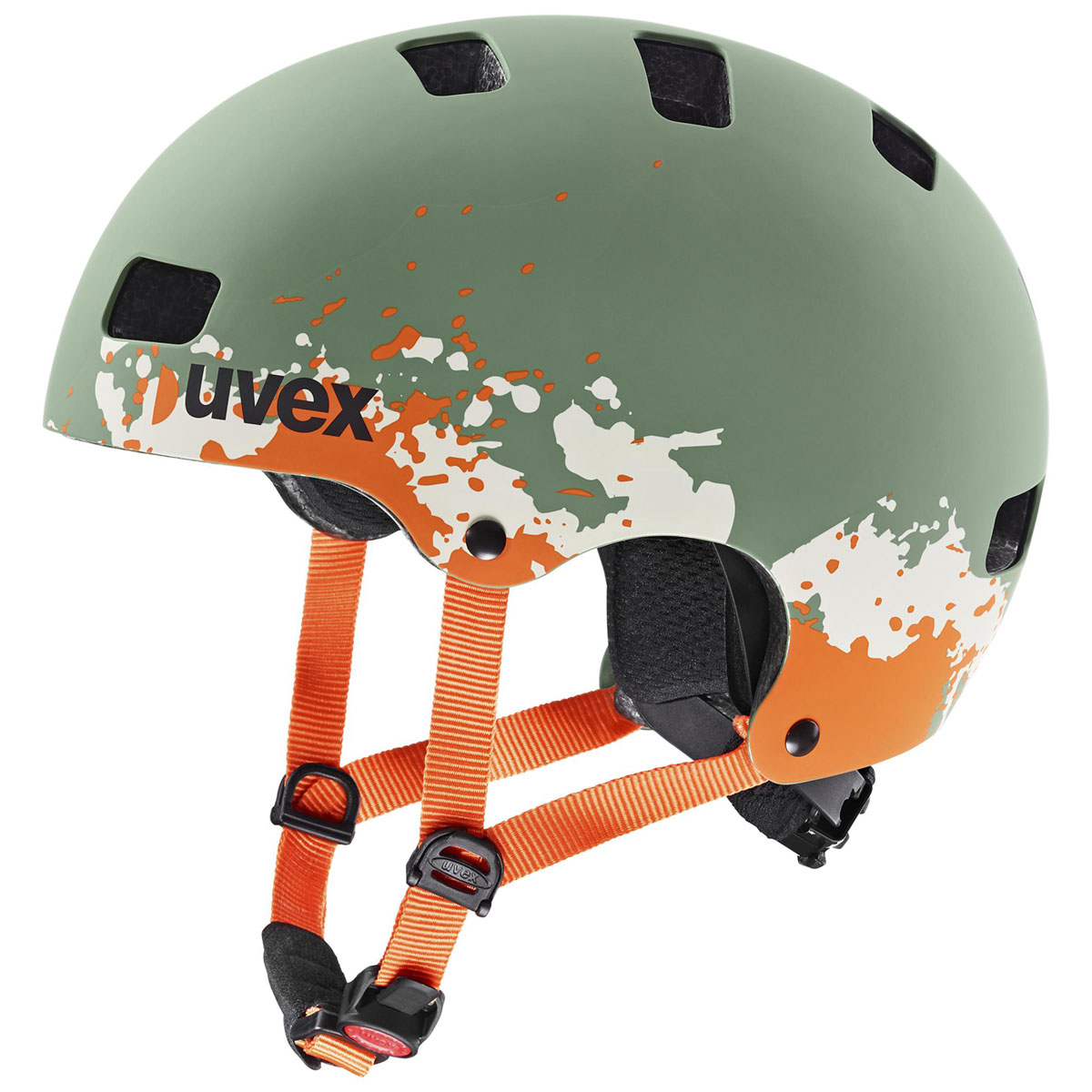 Dětská cyklistická helma Uvex KID 3 CC, Moss Green - Sand Mat 55-58cm