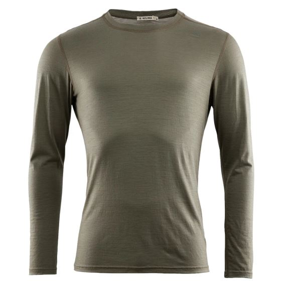Pánské termotriko Aclima LightWool Undershirt Long Sleeve ranger green